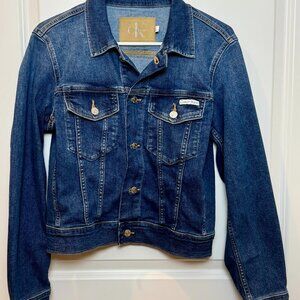 Calvin Klein Classic Trucker Jean Jacket Women’s Small S NWOT Medium Wash Denim